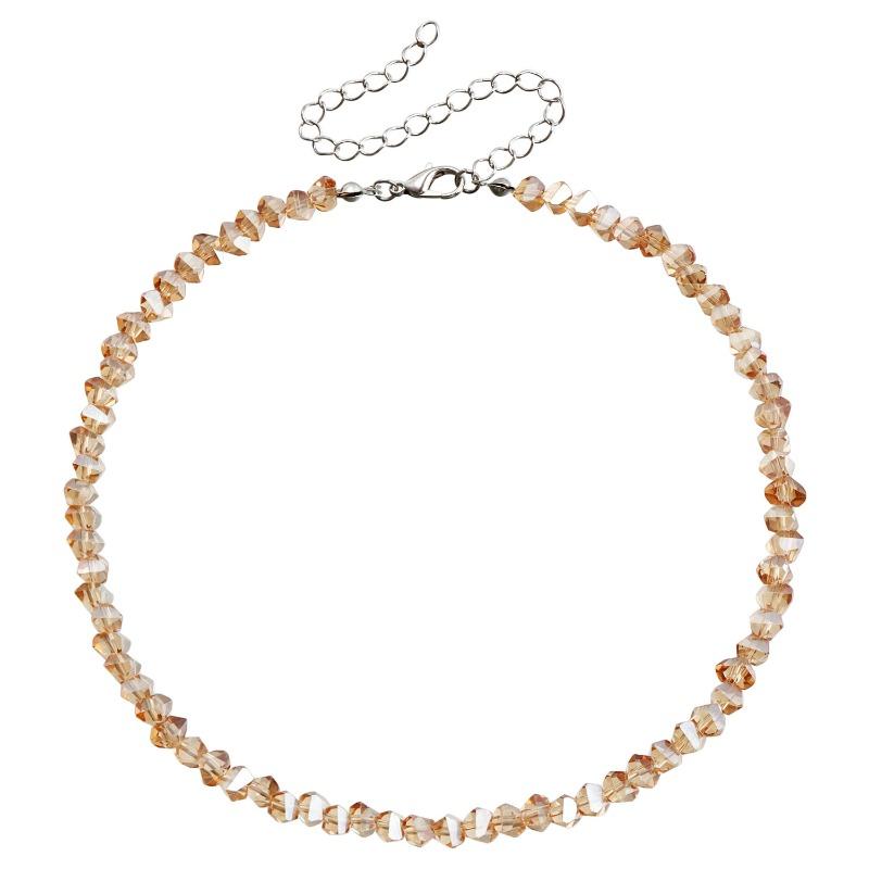 Personalized European American Style Hand Woven Beaded Crystal Clavicle Necklace For Women