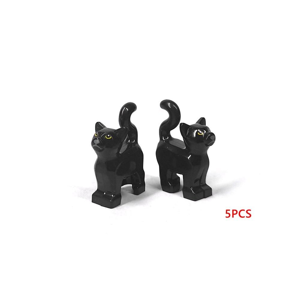 5 SZT./Zestaw Uroczy Kot Wąż Pająk Jaszczurka Zwierzęta Figurki Klocki DIY Zabawki dla Dzieci Prezenty Zabawka Zwierzę 38801 13786