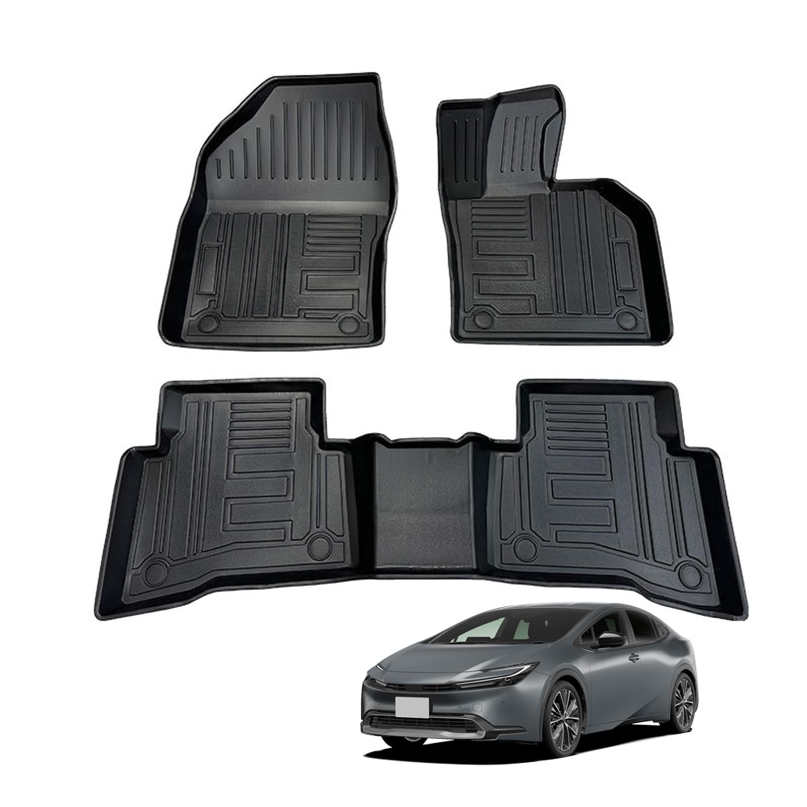

Temiry Prius 60 Series Floor 3D Floor 3D Floor Prius 60 Floor TPE Car Floor Prius 60 Series Set of 3 Mats, Mats, Stain-Resistant, Mats, Anti-Slip,