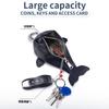 Cute Keychain Whale Coin Purses Key Wallets Leather Change Pouches with Zipper Closure Hanging Buckle Keyring Bag Charms