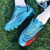 2022 new football shoes adult students children long nails broken nails game shoes football shoes front lace-up non-slip general
