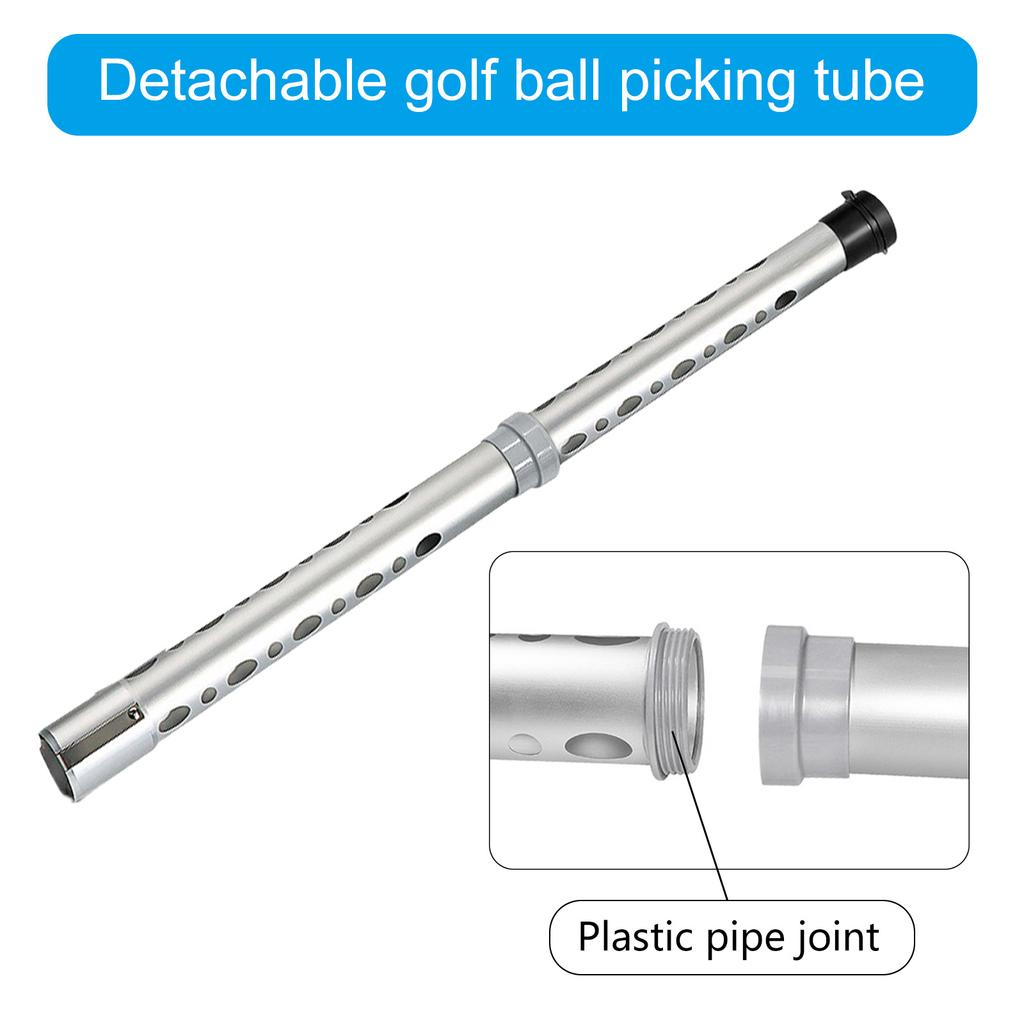 Golfs Ball Retriever Aluminum Alloy Picker Upper Tube Golfs Ball Shagger Grabber Golfs Ball Collector Pickup Tool