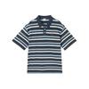 Downtown 180 Loose Fit Color Block Striped Polo Shirt Men Tops Navy-Blue 630119-14