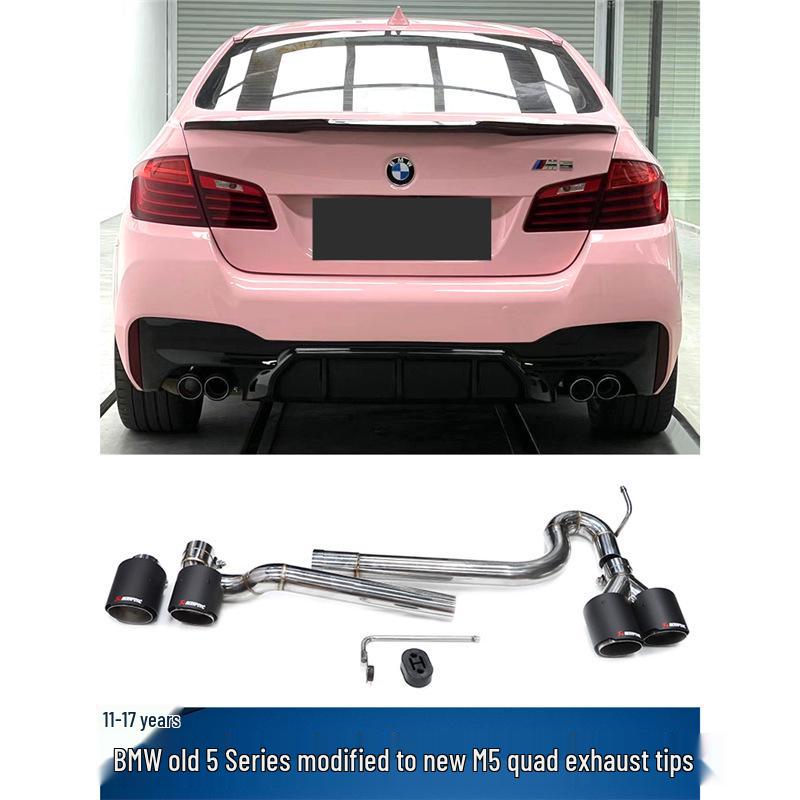 Quad Exhaust Tips for BMW 5 Series: Upgrade F10/F18 To New M5 Style with Square Outlets