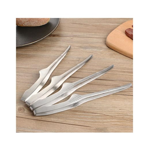 Stainless Steel Grill Tongs for Grilling, Camping, Barbecues, Cooking, Seasonings, and Deep-frying. Dishwasher Safe and Durable with a Non-slip Coatin