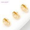 14/18K Gold Plated Crimp Beads,End Caps For Jewelry Making,Brass Clam Shell Bead Tip Crimp Ends Beads,DIY Jewelry Accessories