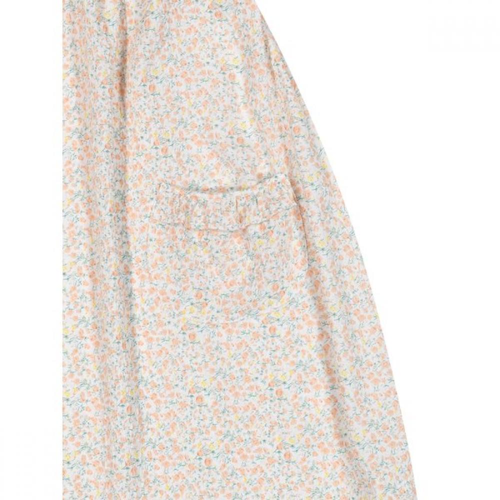 Barbara Orange Pleated Floral Golf Gown Agw4626s