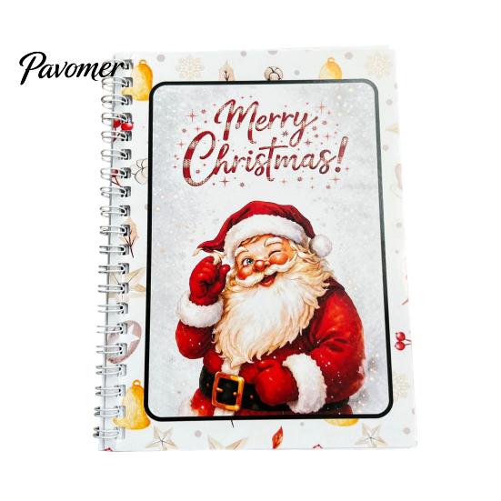 Portable Memory Keeper for Cash Christmas Gift Card Book, 7" x 5" Spiral Bound Merry Unique DIY Holiday Solution Booklet, Greeting Album, Personalized
