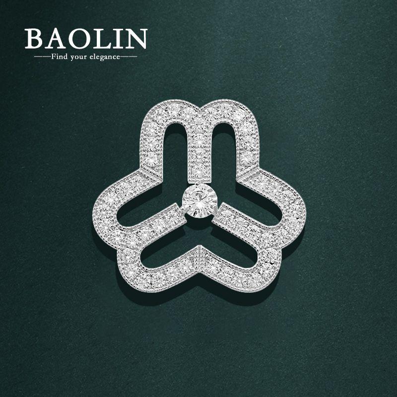 

Брошь с логотипом Женской федерации Высококачественный аксессуар для женского костюма Значок Женской федерации Украшение Одежда Бутоньерка Silver