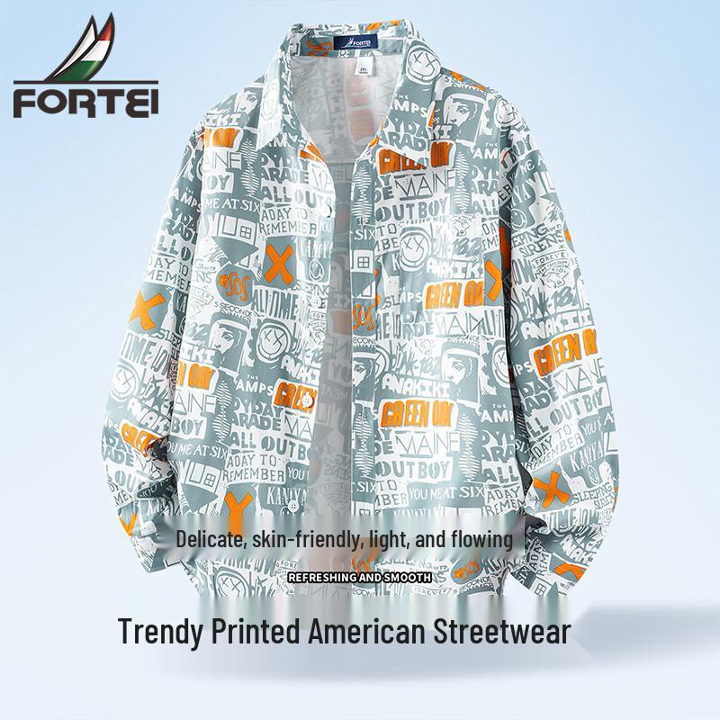 Men s Trendy Print Long-Sleeve Shirt L