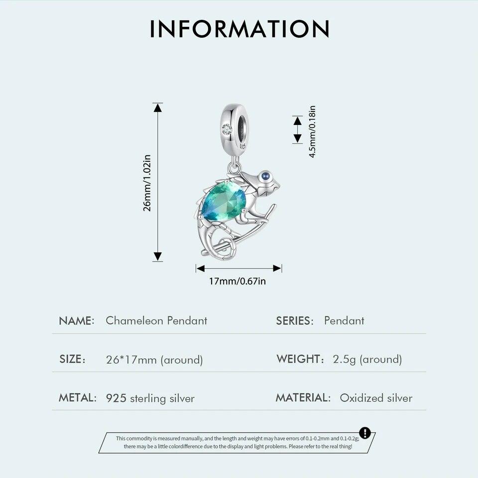 Colier cu pandantiv cameleon din argint S925, lanț de gât de cristal albastru pentru femei, cadou de zi de naștere, bijuterii fine
