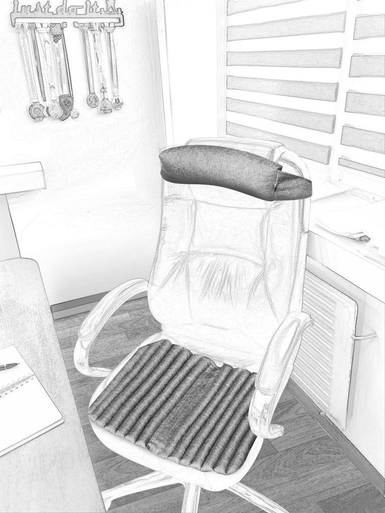 Pokrowce na krzesła wykonawcze Ekkoseat, wypełniacz z łuski gryki