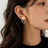 Stud Earrings Korean Version Personalized Twist Love Women Simple Cold Wind Exquisite Earrings Earrings
