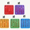 5 Pezzi Carte Gioco Bingo Scorrevoli Con Coperture e Cursori, Gioco Puzzle di Pensiero Logico, Carte Lotteria, Gioco di Festa per la Punta delle Dita