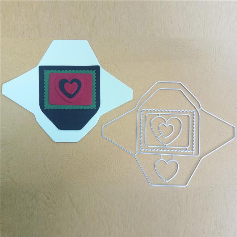 Buy Metal Cutting Dies Cute Scrapbooking DIY Heart Shape Album Paper ...