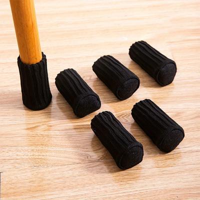 4 peças - Mesa, cadeira, meias para pernas, capa de proteção para chão, meias antiderrapantes para pernas de cadeira, conjunto de tampas para móveis, tapete de tricô para móveis