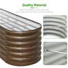 8x2x2ft Raised Garden Bed Kit 24 Tall Outdoor Metal Raised Planter Box for Planting Plants Vegetables Flowers Fruits Brown