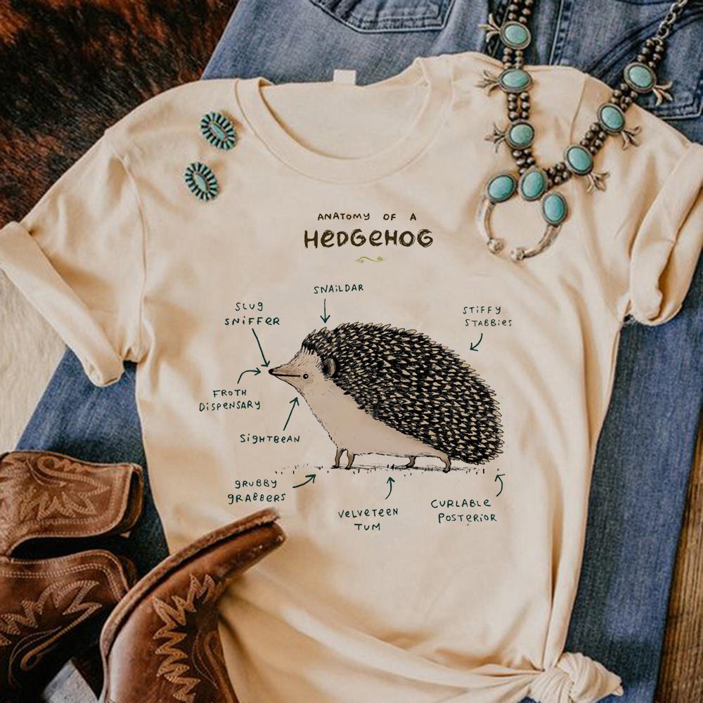 Hedgehog tshirt Women harajuku Y2K funny tshirts girl streetwear designer comic clothing S