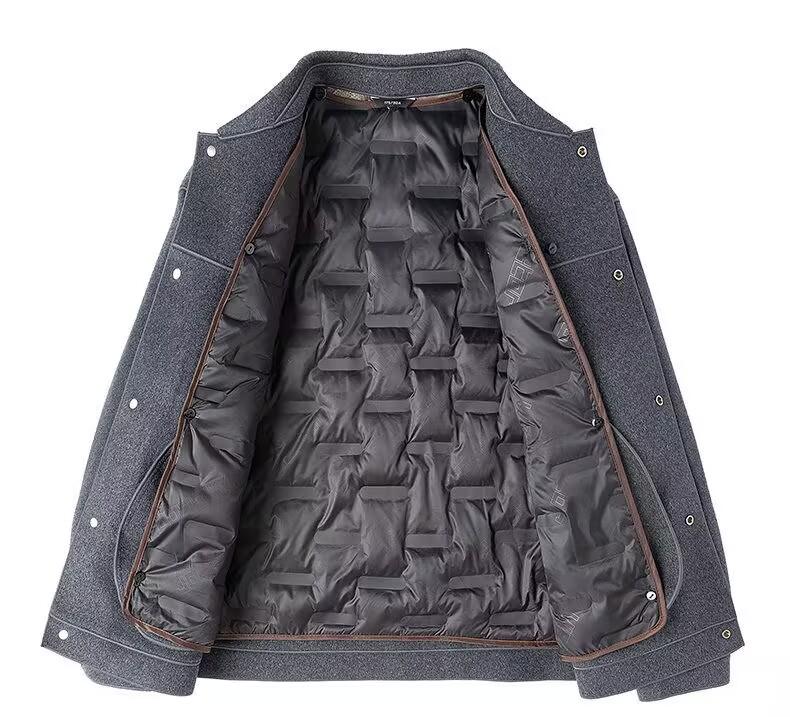 Autumn and Winter Wool Coat Lapel  Version Take-off Down Liner Double-sided Woolen Business Jacket