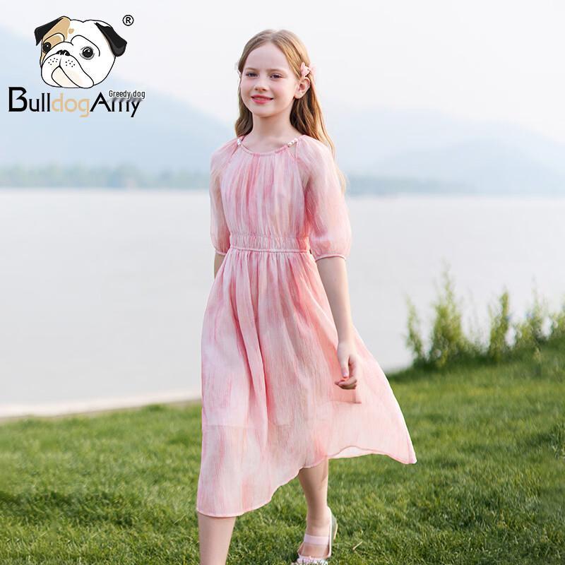 CHANZUIGOU Kids' Pink Resort Beach Dress