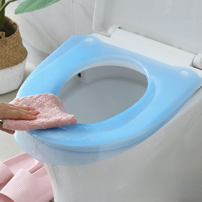 Plastic Toilet Seat Household Waterproof Partition Seat Cover Thickened Bathroom Toilet Lid Stool Cushion Pad Toilet Seat