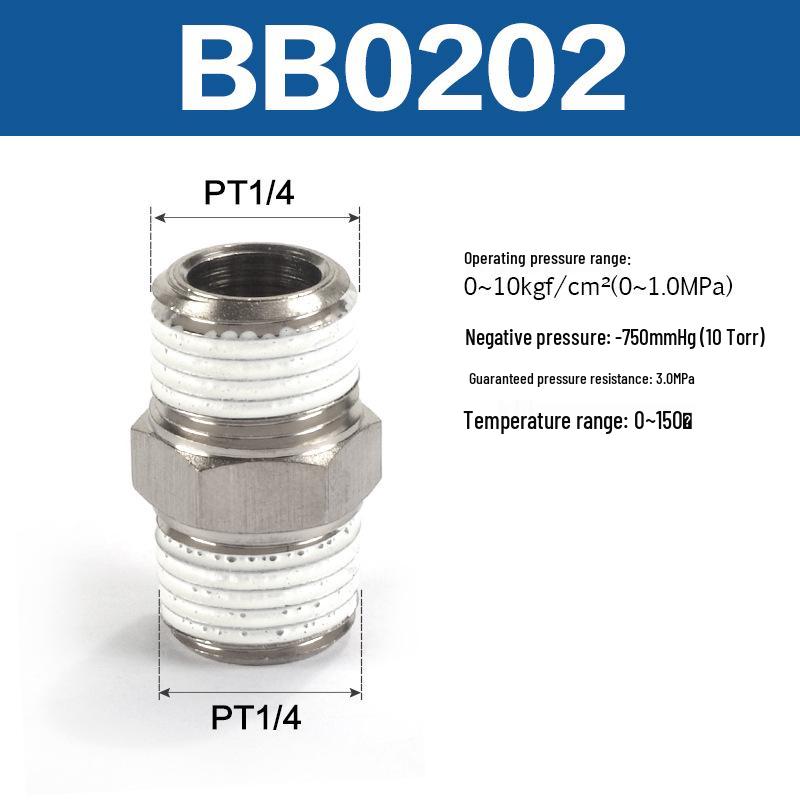 Pneumatic Threaded Straight Connector BU/BB Series