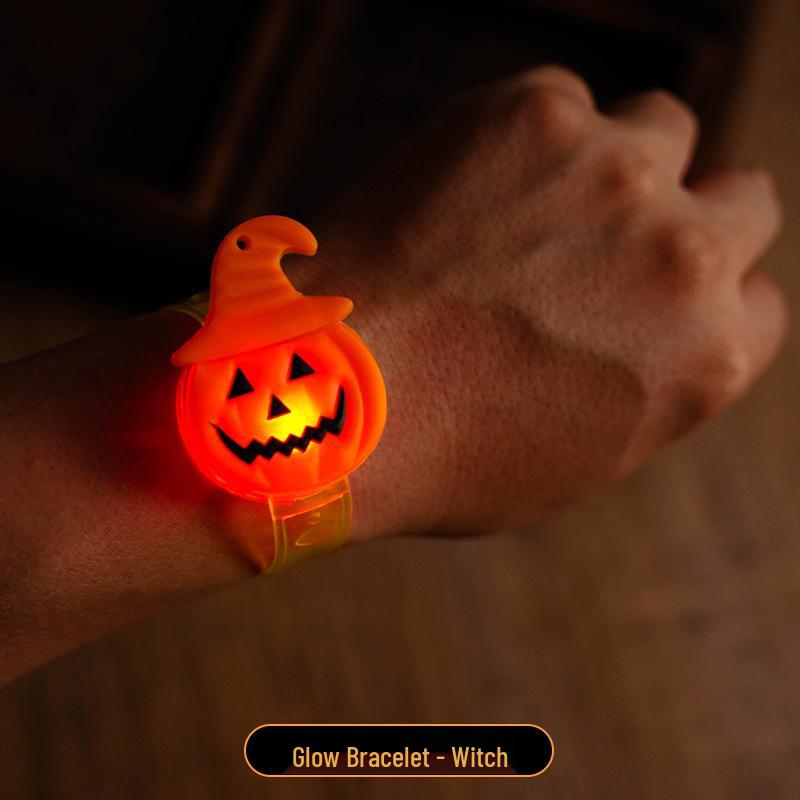 Svítící Halloweenská Dýně s Čertovskými Rohy Čelenka pro Koncerty a Večírky