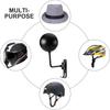 Motorcycle Helmet Rack Wall-Mount Helmet Display Holder with Hook 180° Rotation Bike Helmet Hanger for Home Garage Organizer