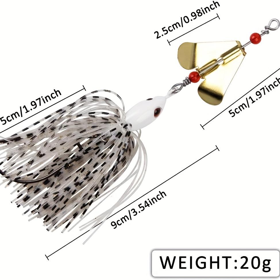 1 Set of Luia Bait Heart Revolving Sequin Beard Man 14cm/19g Crankhook Six Color Glue Skirt Long Cast Lead Drop