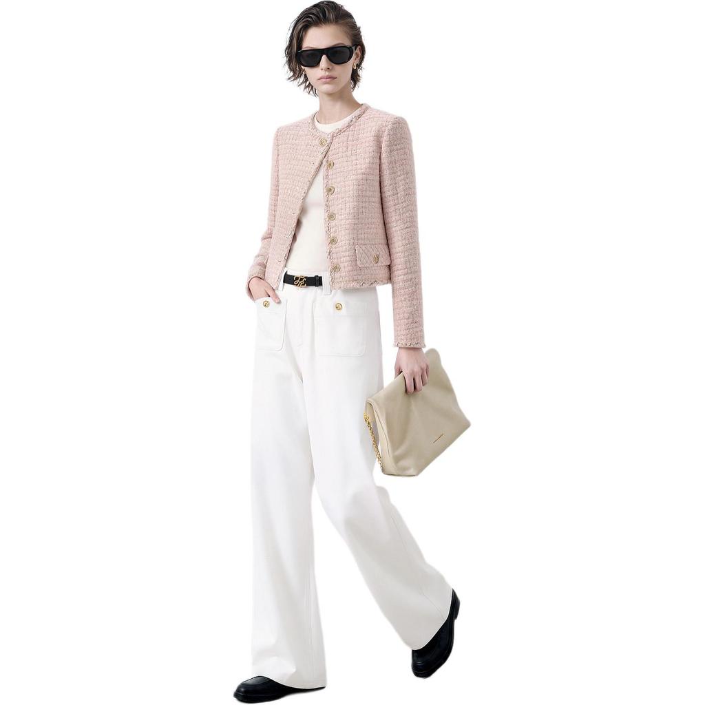 KARL LAGERFELD Jackets Women's Pink Crew Neck Moderate Other P26E1519547