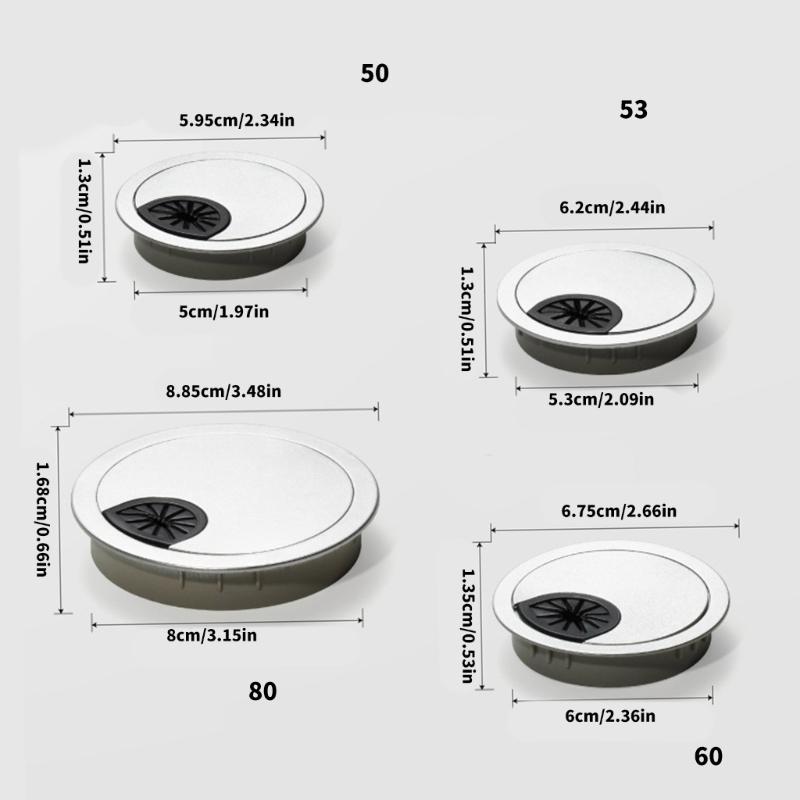 ABS Cord Hole Cover For Office Desk Wire Organization Modern Cable Management Desk Grommet For Neat Work