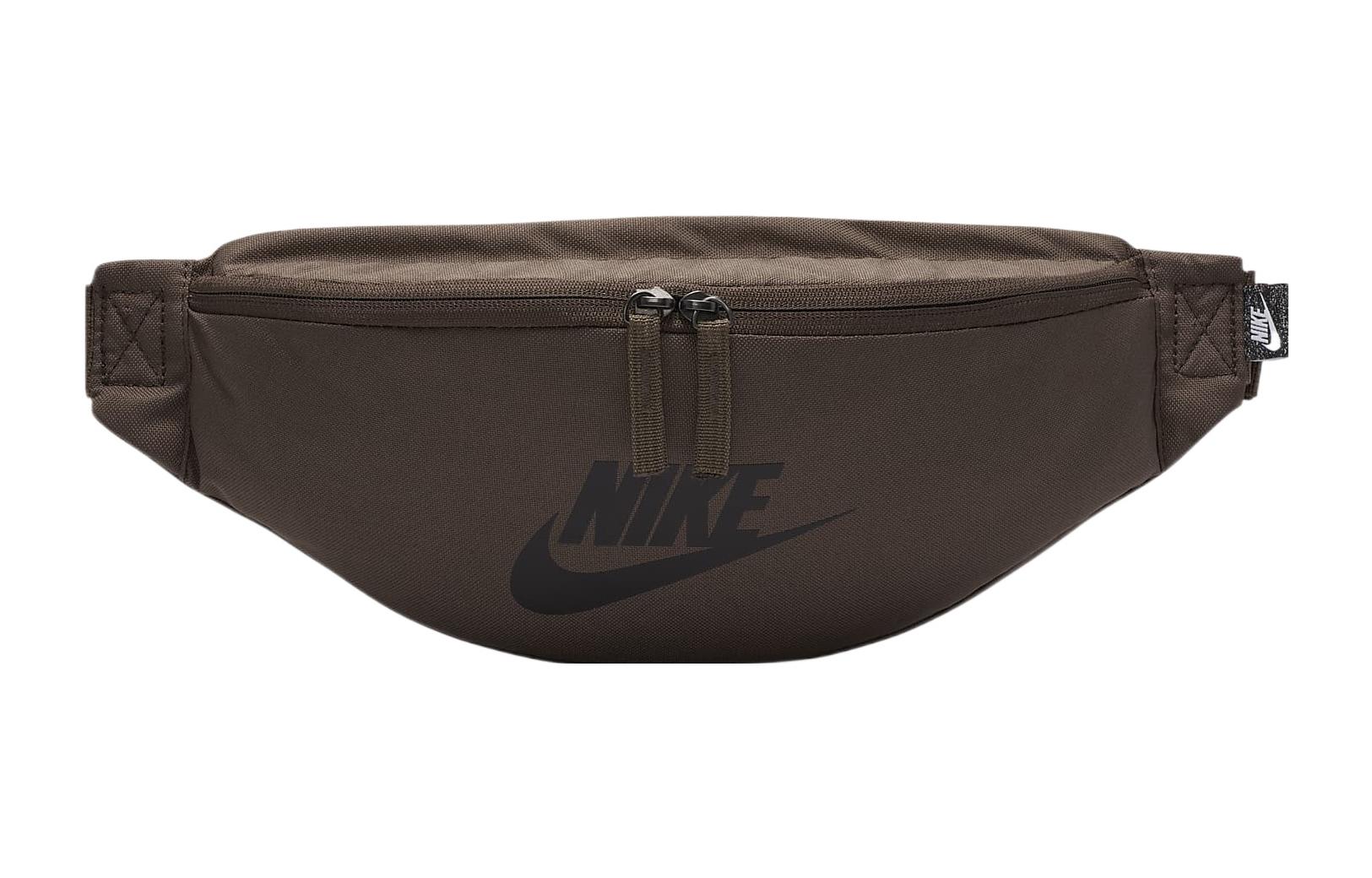 Nike Heritage Brand Logo Nylon Fanny Pack Regular Unisex Brown DB0490-004