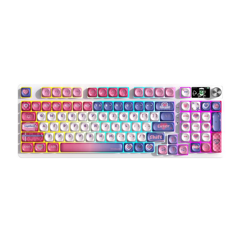 98-Key RGB Wireless Bluetooth Triple-Mode Mechanical Keyboard - Gaming, Esports & Office Customization Screen