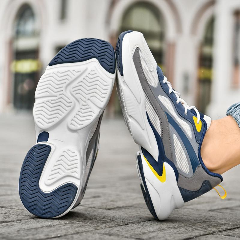Athletic Shoes For Men Running Shoes Anti-Skid Breathable Daily Walking Footwear Plush Comfort Outside Non Slip Lace Up Tennis Athletic Shoes