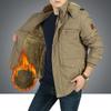 Autumn and Winter Retro Style Cotton-padded Casual Washed Jacket Men's Charge Jacket Fleece Thickened Jacket
