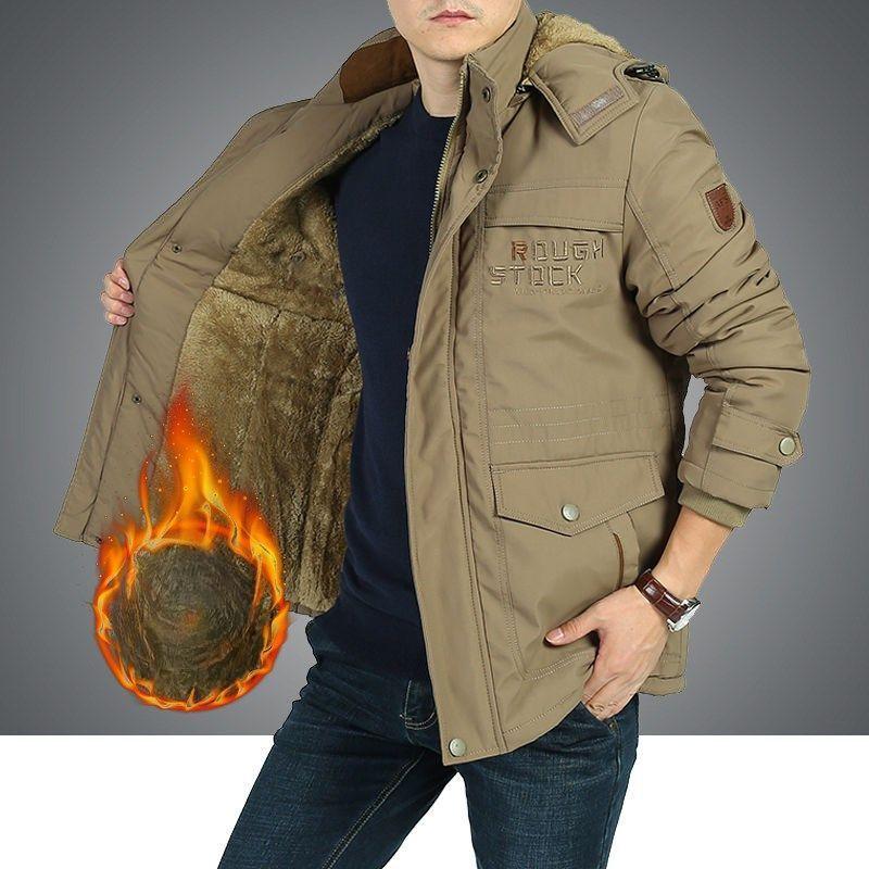 Autumn and Winter Retro Style Cotton-padded Casual Washed Jacket Men's Charge Jacket Fleece Thickened Jacket