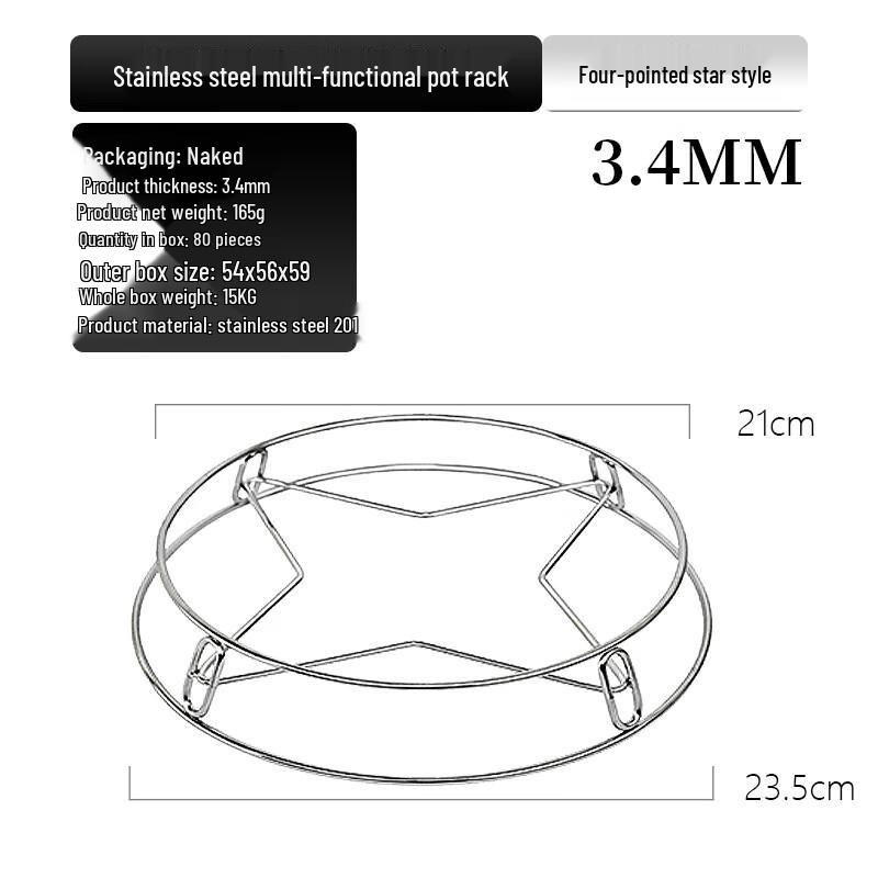 Baishengnu Stainless Steel Mini Pot Rack Set (5-Pack)