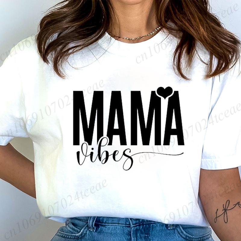 Women Fashion T Shirt Mom Life Print Funny Tops Womens Casual TShirt Tops blessed mama Tee mom of boys Aesthetic Mom Clothes