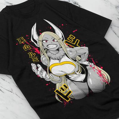 Unisex Konijn Held Mirko T-shirt Rumi Usagiyama Miruko BNHA MHA T-shirt Alle Maten Grafische T-shirts Oversized Dameskleding