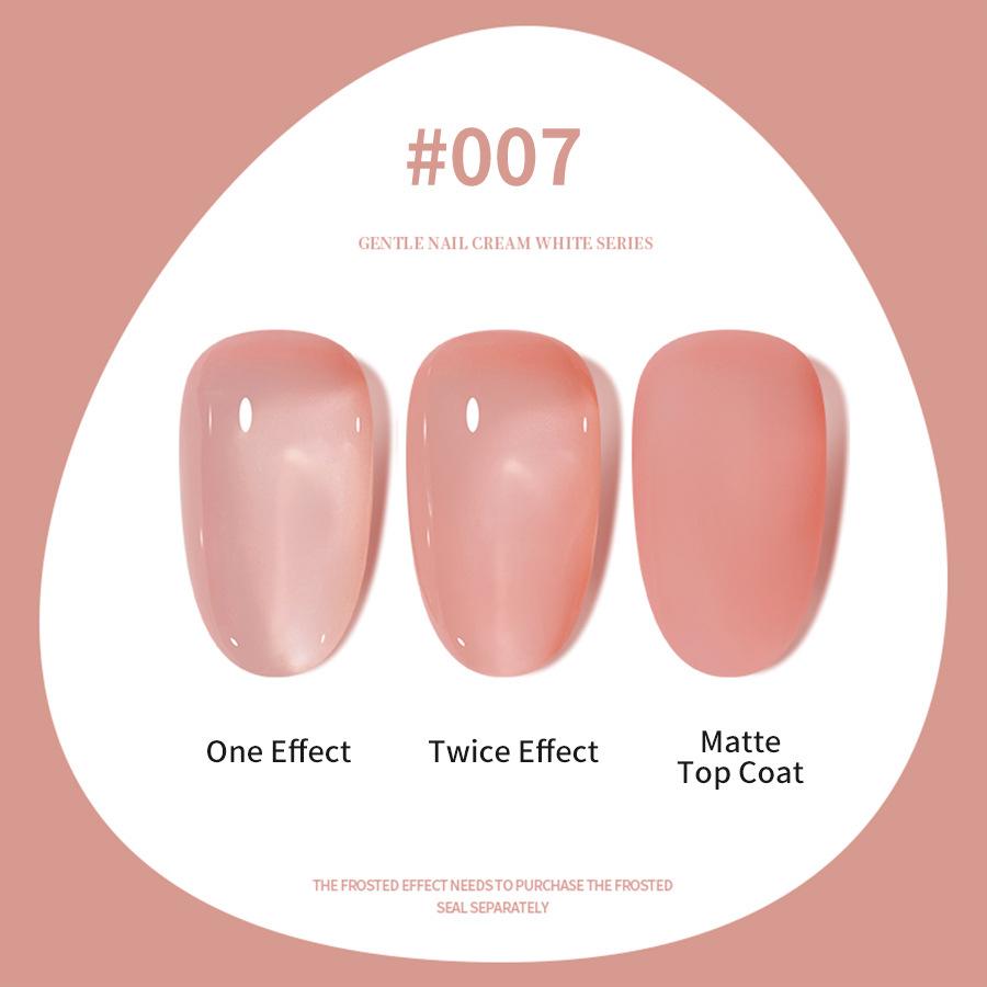 

15 г прозрачный розовый гель-лак Ice Nude с эффектом стеклянного матового покрытия для ногтей, отверждаемый УФ-излучением/светодиодами, для салонов и дома, инструмент для самостоятельного дизайна ногтей
