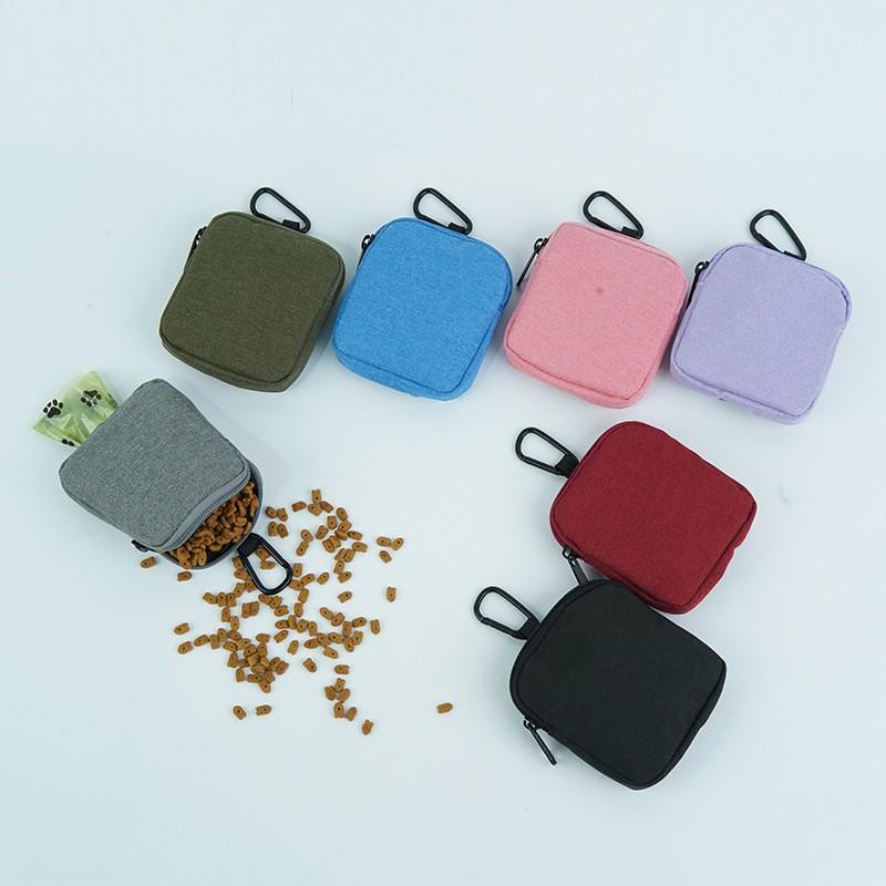 Pet Training Waist Bag With Poop Holder Oxford Fabric Multi-Compartment Snack Pouch Dog Walking