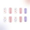 Square Press On Nail French Tip Fake Nails Glues On Nail Cat Paws Designs Artificial Nails Acrylic Nail Stick On Nails