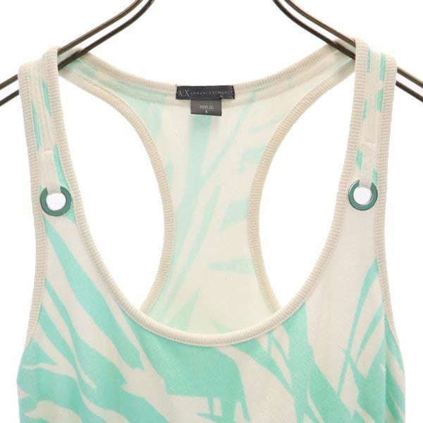 ARMANI EXCHANGE No sleeve Pile ground one piece S Green system Women Used