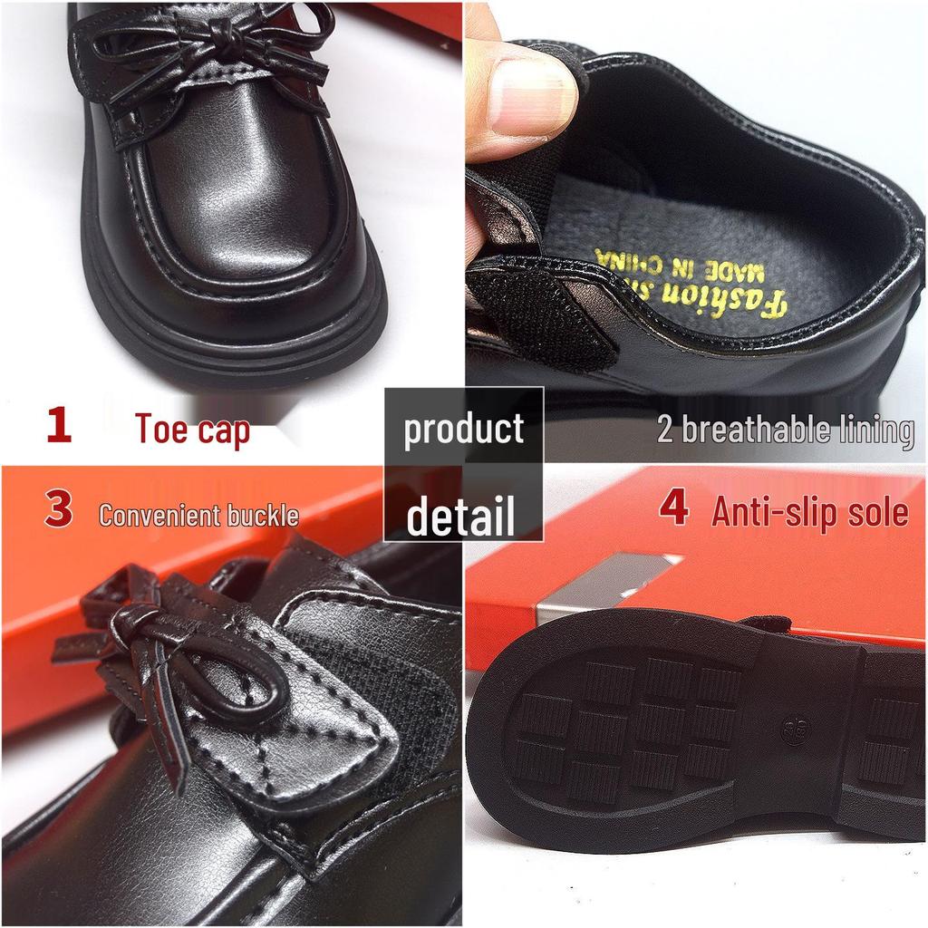 Schwarze Loafer für Mädchen mit weicher Sohle - Performance-Schuhe für Frühling & Herbst