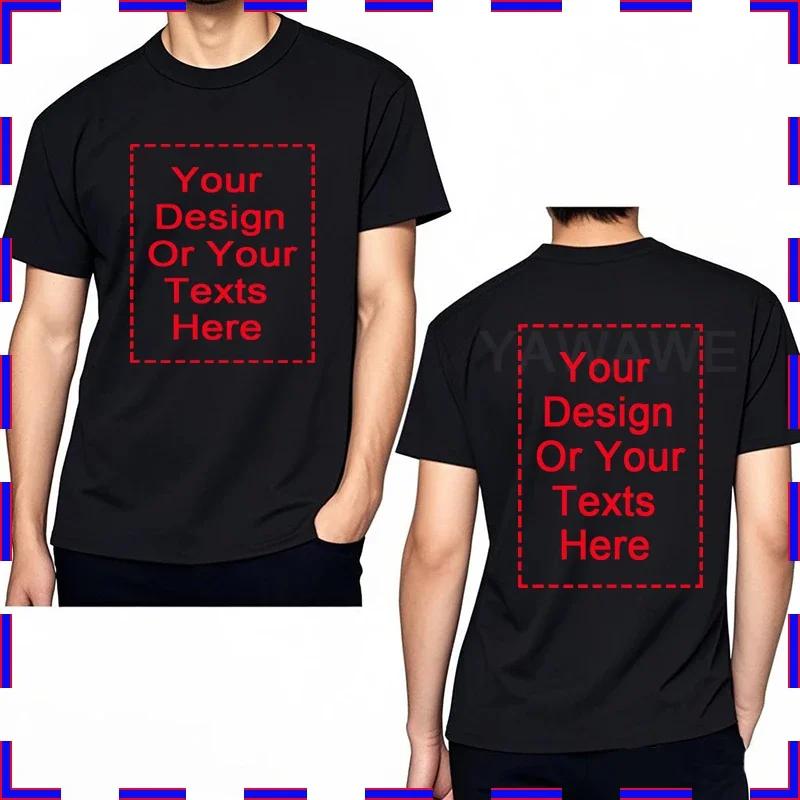 Man t shirt Tailor-made Adult Your Text Here Cotton Tshirt Fashion Hip-hop Casual Tee Adult Your Text Here Quick Dry T Shirt