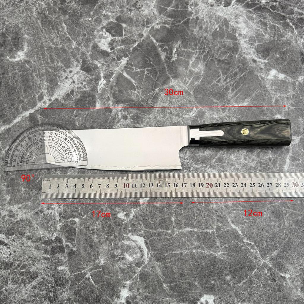 6.7 Inch Nakiri Knife S301 Powder Steel Blade Wood Handle Chef Slicing Vegetables Cleaver Meat Handmade Forged Kitchen Knife
