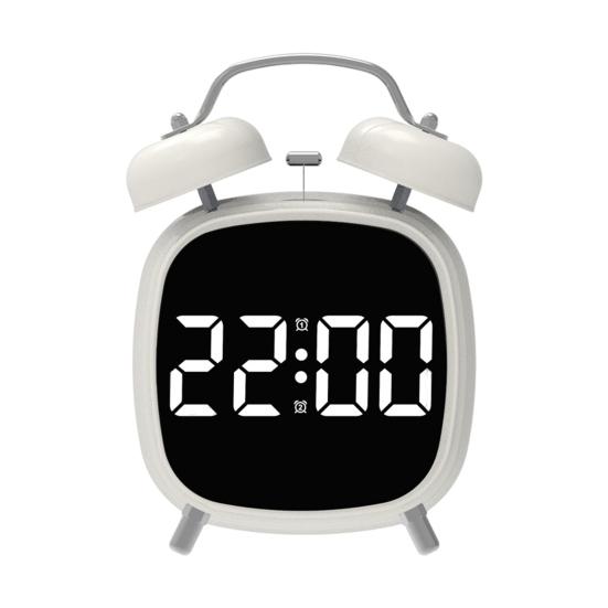 Liten digital vekkerklokke med LED-display Stor skjerm Snoozefunksjon Justerbar Batteridrevet Skrivebordsklokke