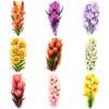 9pcs Temporary Tattoo Waterproof Long-lasting Body Stickers Sunflowers Peonies Orchids For Back Adult Male