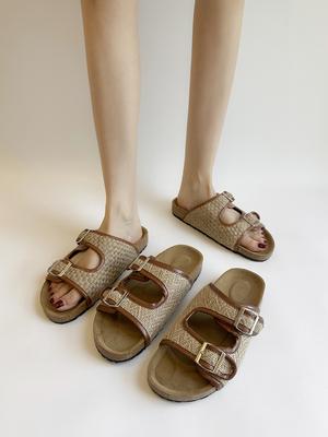 Fashion Shoes Woman 2025 Slippers Summer Platform Shale Female Beach Pantofle Sabot New Slides Retro Shoes Slippers Women Summer Shale F