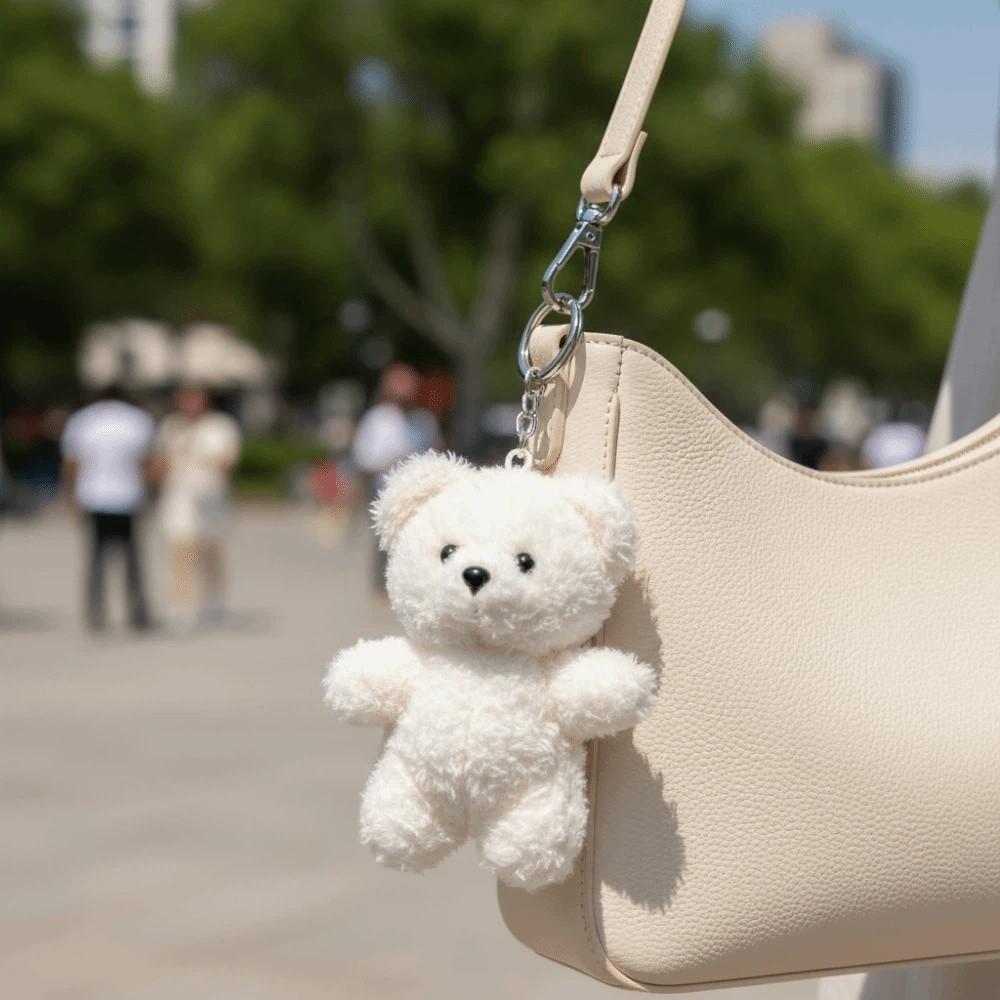 Animal Magnetic Bear Pendant Cartoon Bear Plush Pendant Creative Cartoon Bear Key Chain  Bag Decor